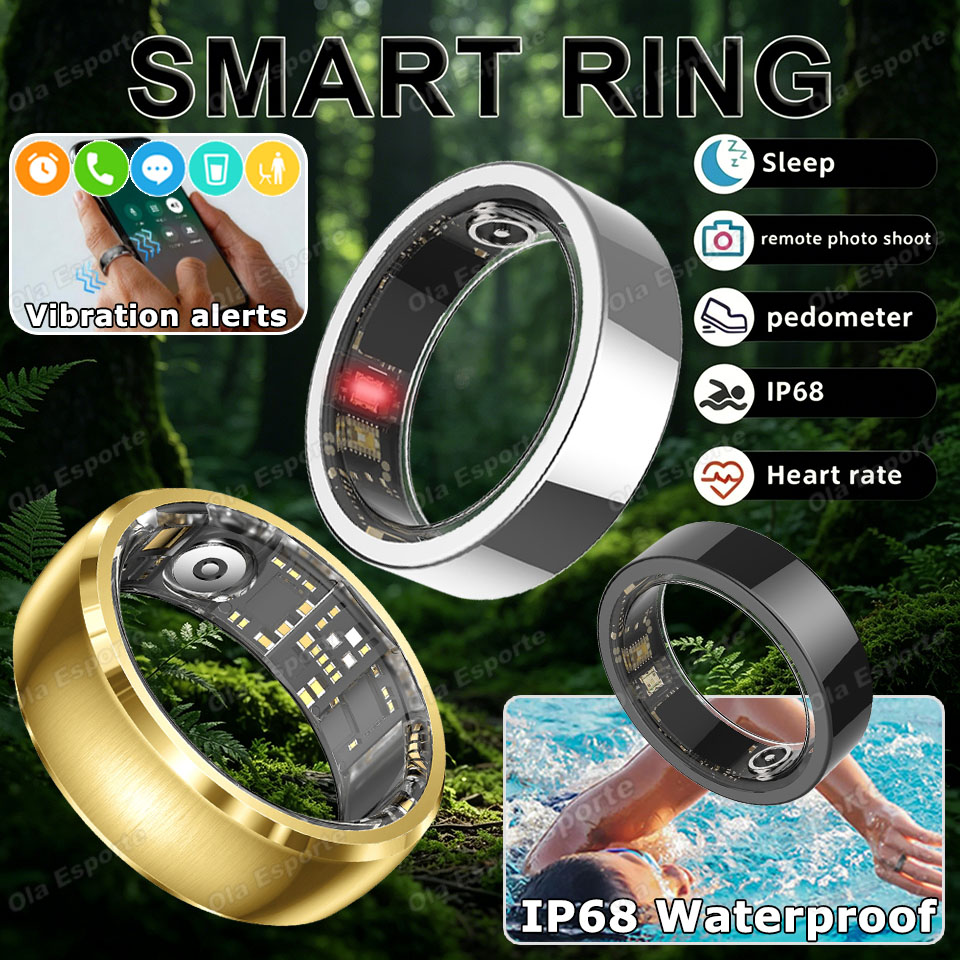 Health Monitors - Upgraded Vibration Reminder Smart Ring Waterproof