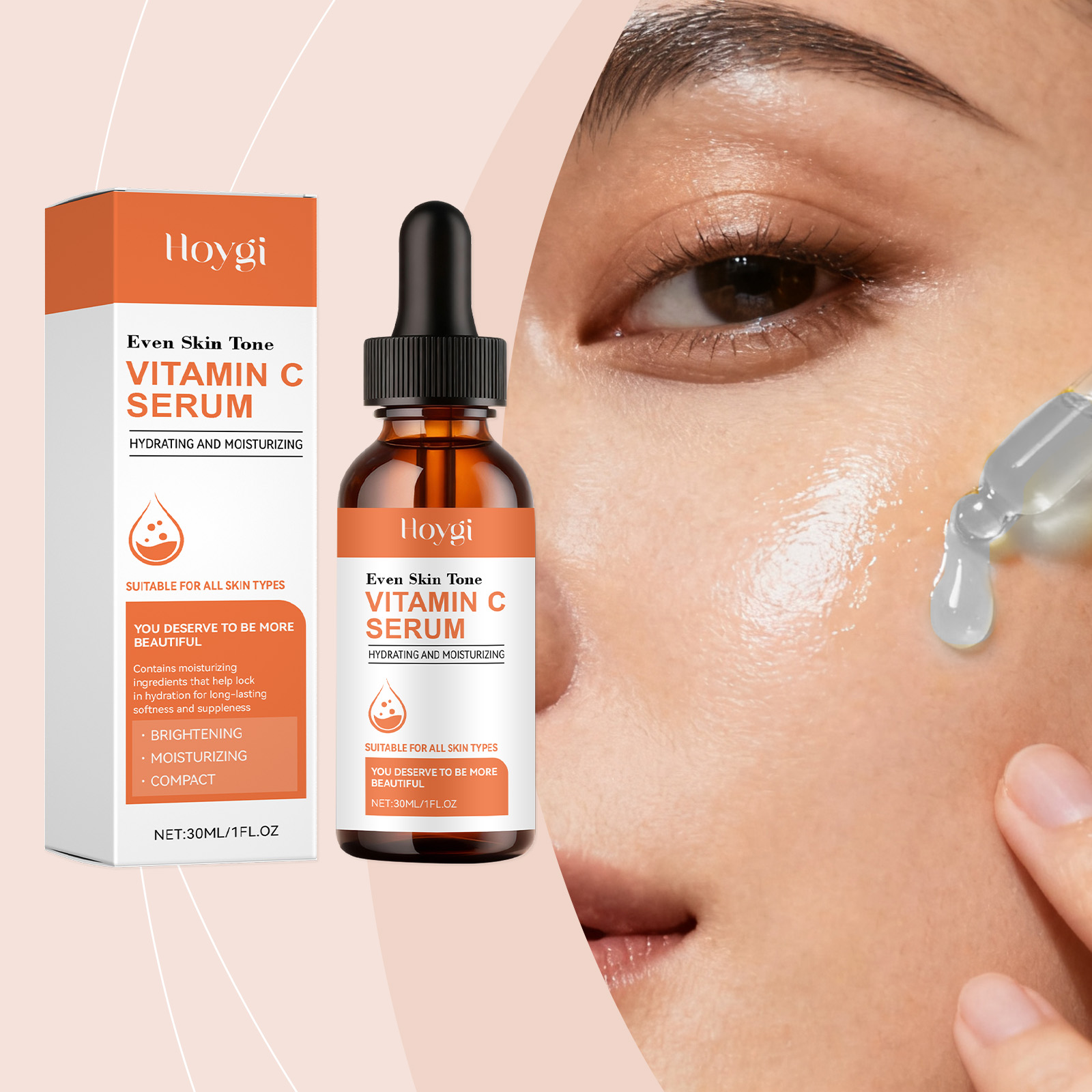Hyaluronic Acid Facial Serum - Vitamin C Serum for Face Hyaluronic