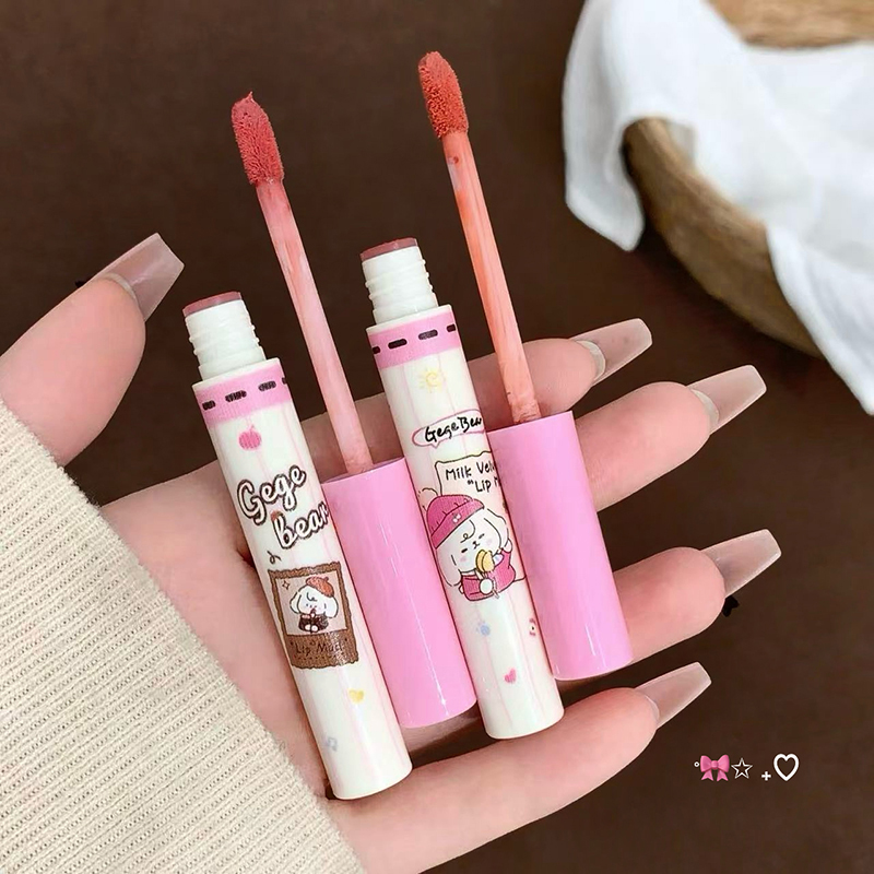 Gege Bear 6PC Velvet Lip Mud S - Matte Velvet Lip Tint Long Lasting recension och pris