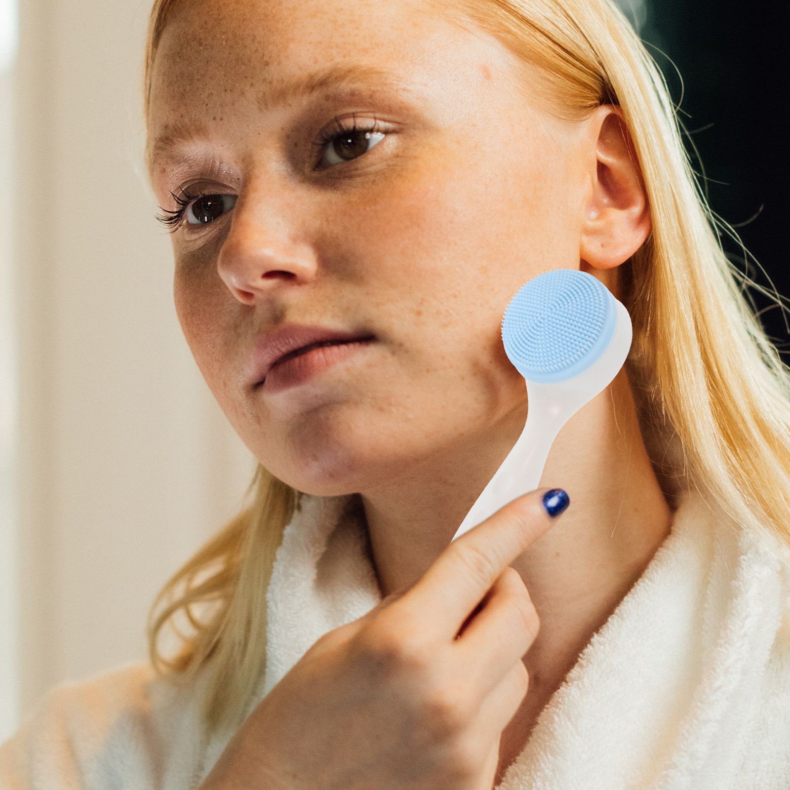 2Pcs Facial Brush Silicone Fac - Silicone Face Scrubber Electric recension och pris