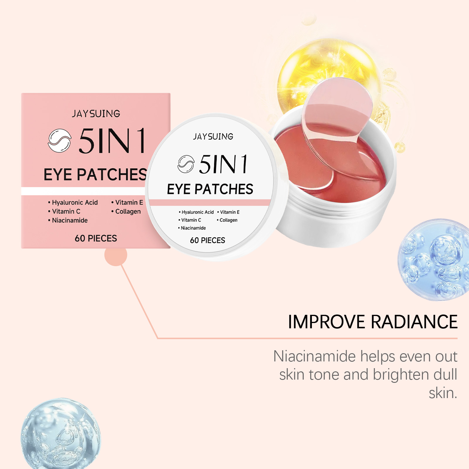 JAYSUING 5-in-1 Under Eye Patc - Collagen Under Eye Patches recension och pris
