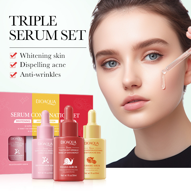 3pcs/set BIOAQUA Vitamin C Ret - Hyaluronic Acid Facial Serum recension och pris