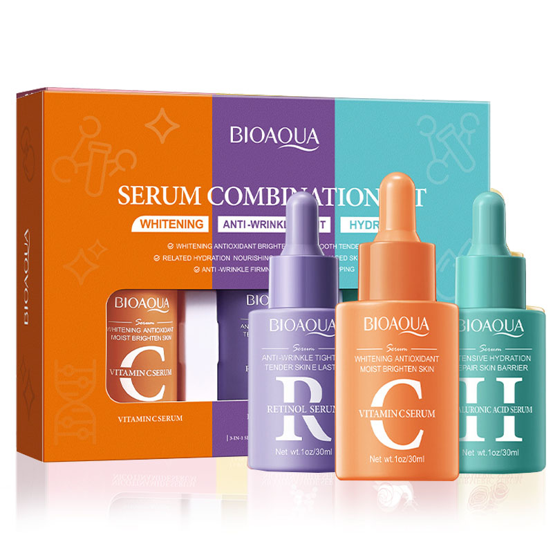 3pcs/set BIOAQUA Vitamin C Ret - Hyaluronic Acid Facial Serum recension och pris