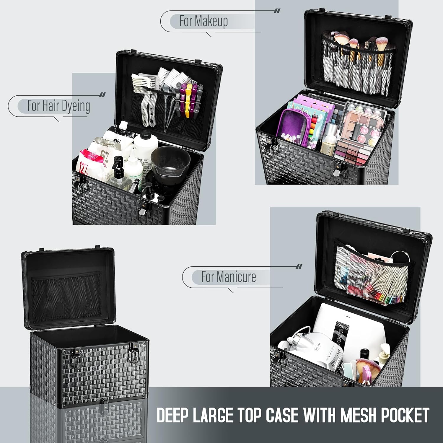 Rolling Salon Cart with 3 Draw - Makeup recension och pris