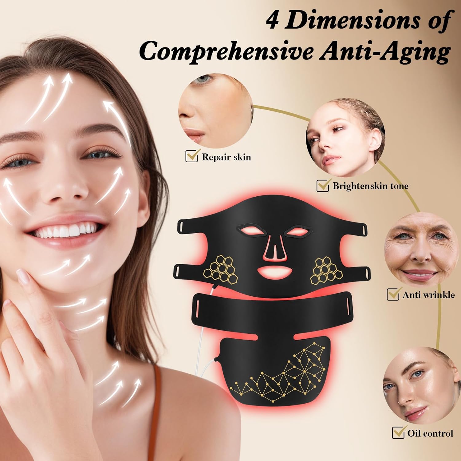 Red Light Therapy for Face and - Led Light Therapy Face Mask recension och pris