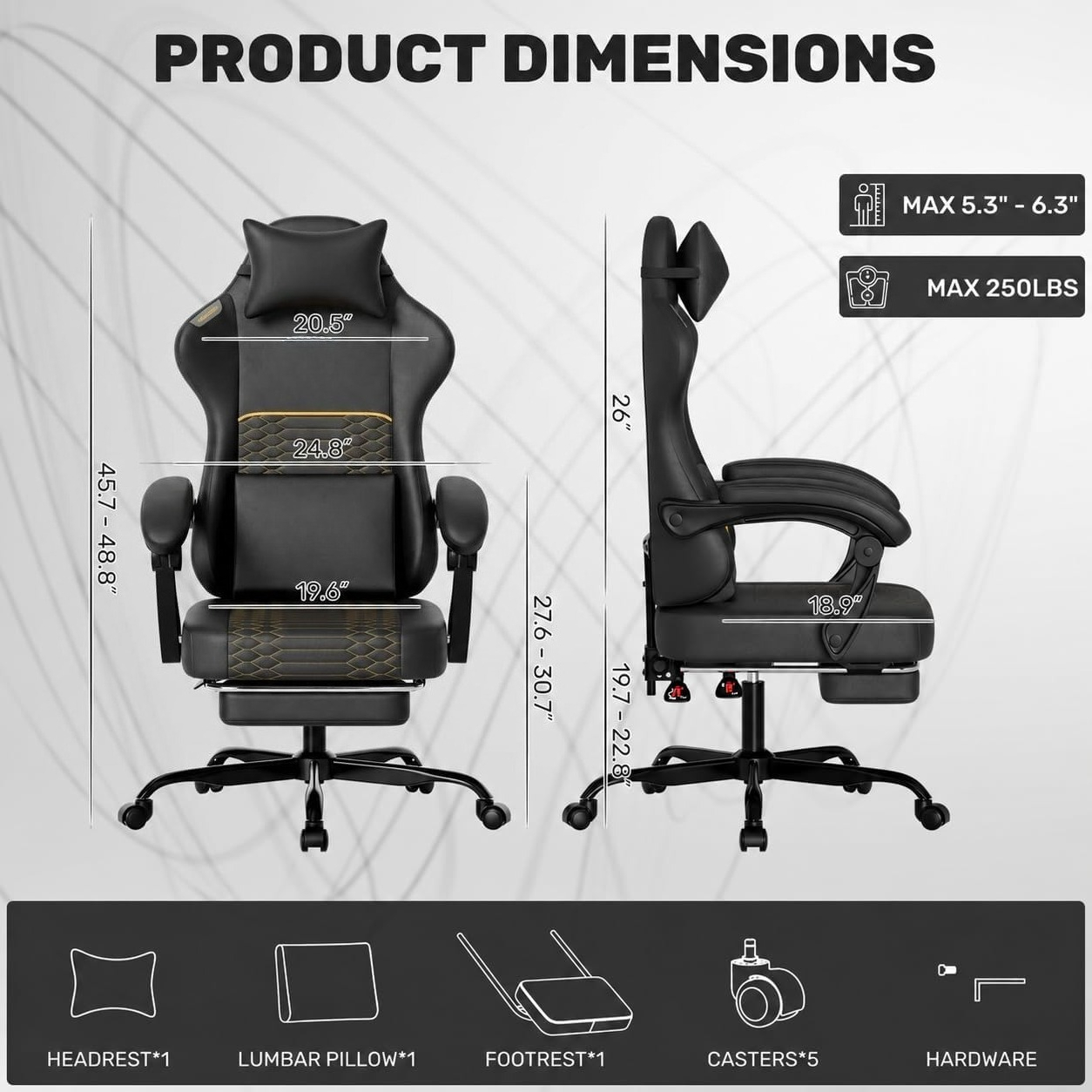 Gaming Chair PU Leather High B - Massage recension och pris