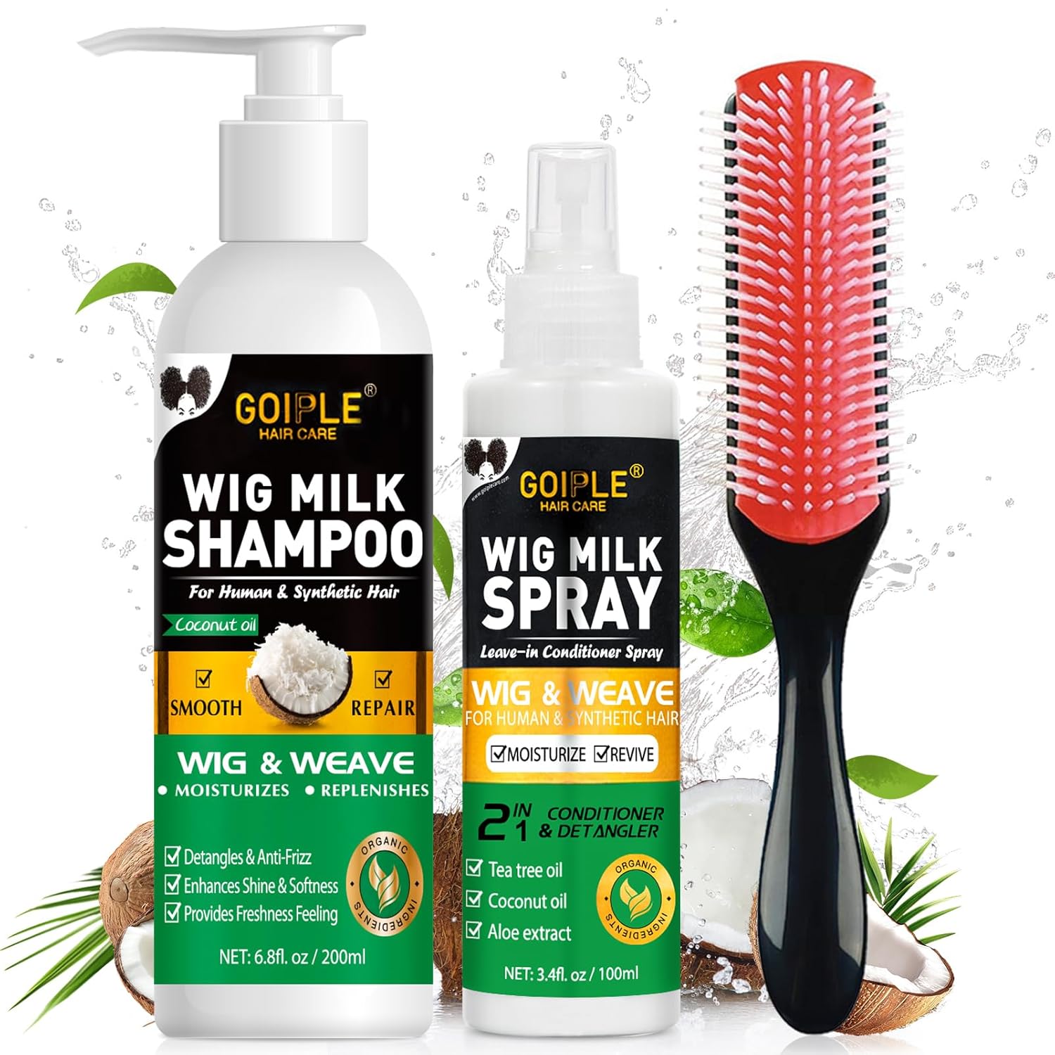 GOIPLE 3 in 1 Wig Care Kit wit - Hair Care recension och pris