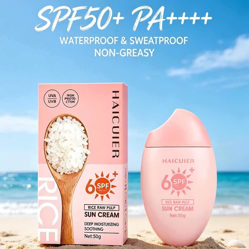 SPF50+ Sunscreen Rice Raw Pulp - Spf 50 Waterproof Sunscreen recension och pris