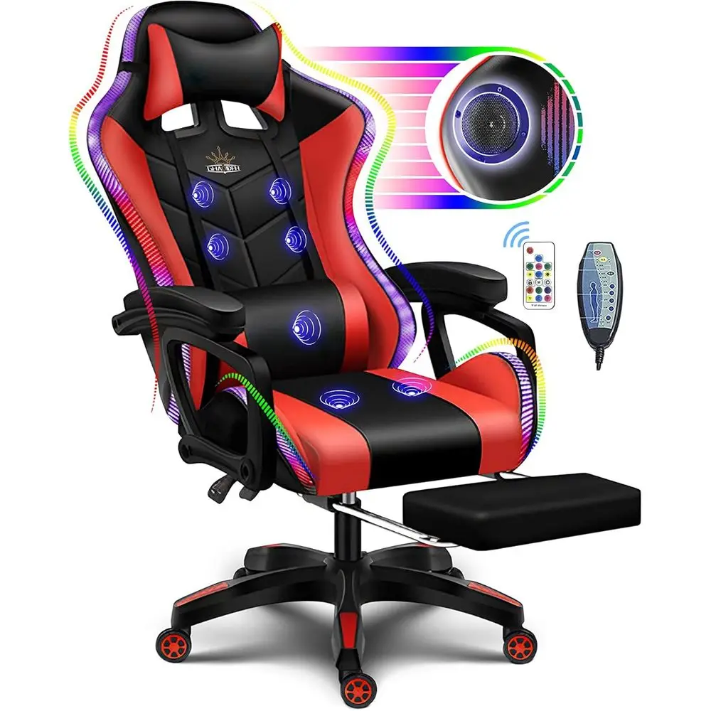 Ergonomic High-Back Gaming Cha - Massage recension och pris