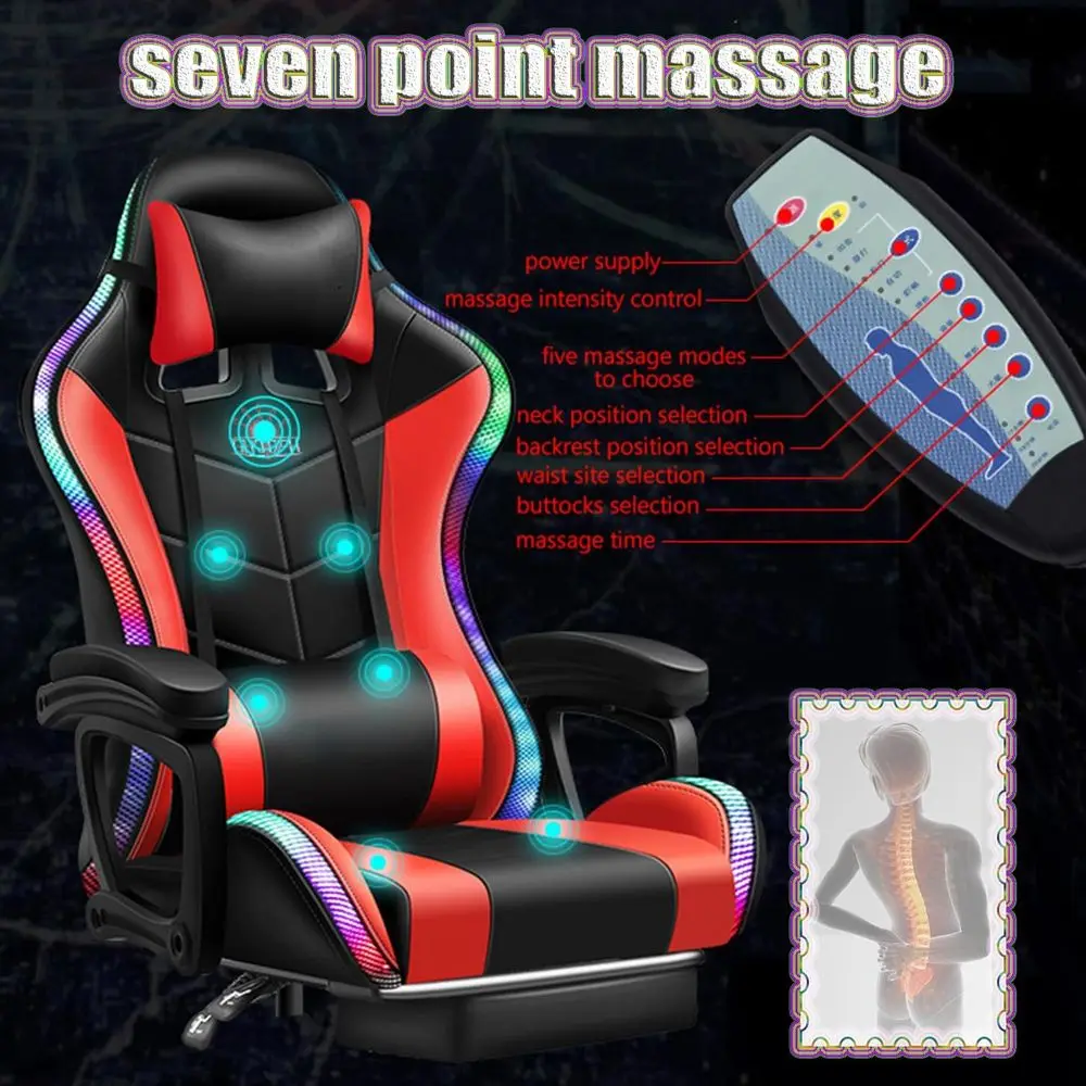 Ergonomic High-Back Gaming Cha - Massage recension och pris
