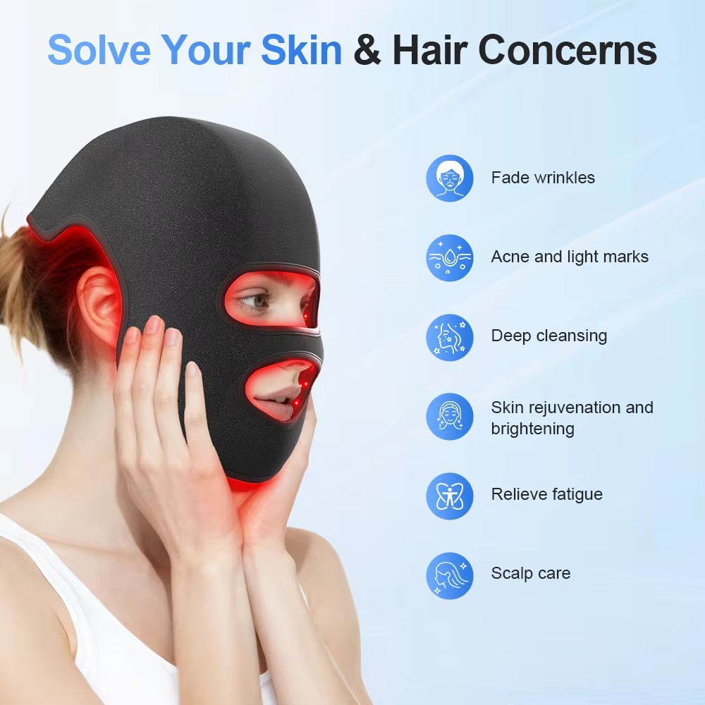 4Colors LED Hat&Face Mask Red  - Led Light Therapy Face Mask recension och pris