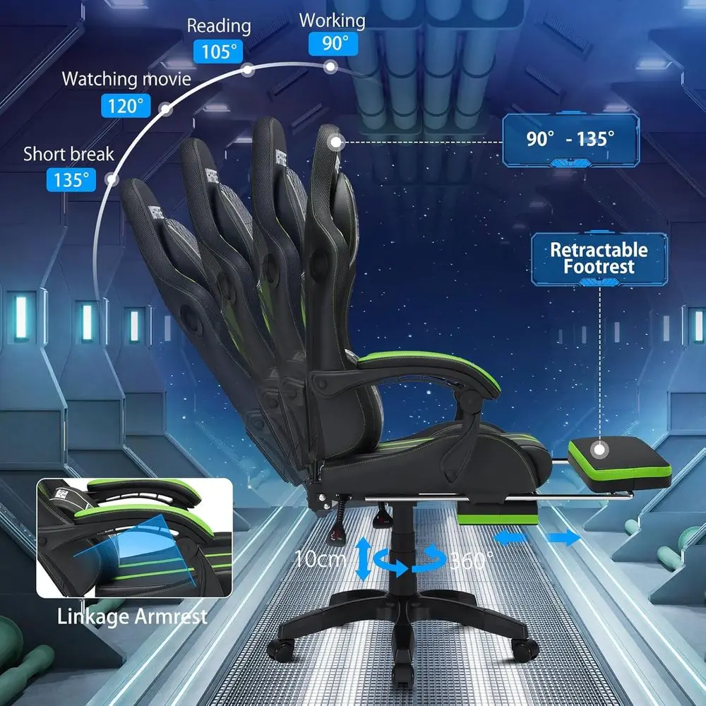 Ergonomic Massage Gaming Chair - Massage recension och pris