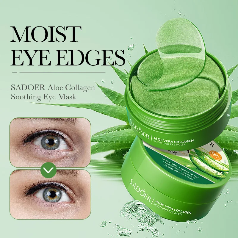 SAODER 60Pcs Aloe Vera Collage - Collagen Under Eye Patches recension och pris