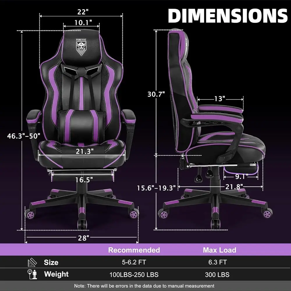 Ergonomic Reclining Gaming Cha - Massage recension och pris