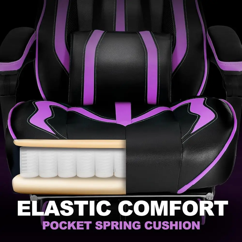 Ergonomic Reclining Gaming Cha - Massage recension och pris