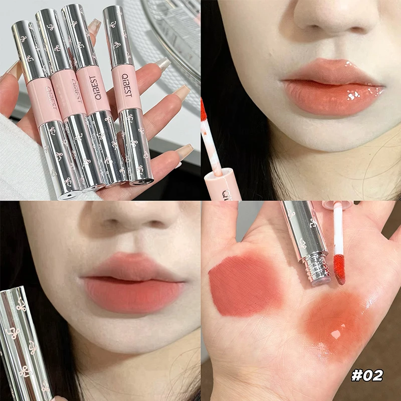 QIBEST Double Head Matte Velve - Matte Velvet Lip Tint Long Lasting recension och pris