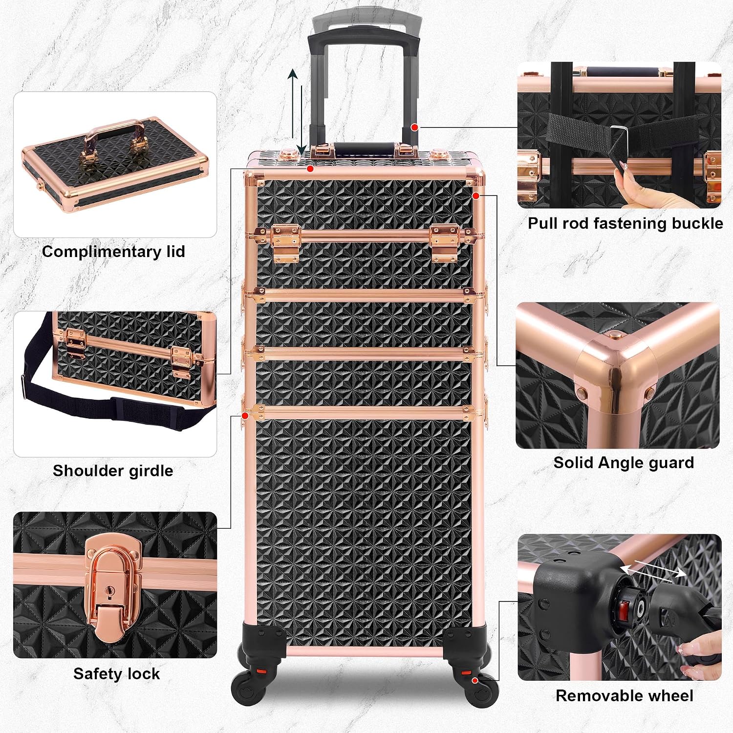Rolling Makeup Case Makeup Tra - Makeup recension och pris