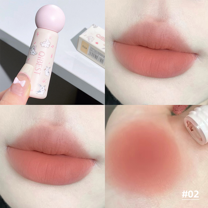 QIBEST Cute Velvet Matte Lip M - Matte Velvet Lip Tint Long Lasting recension och pris