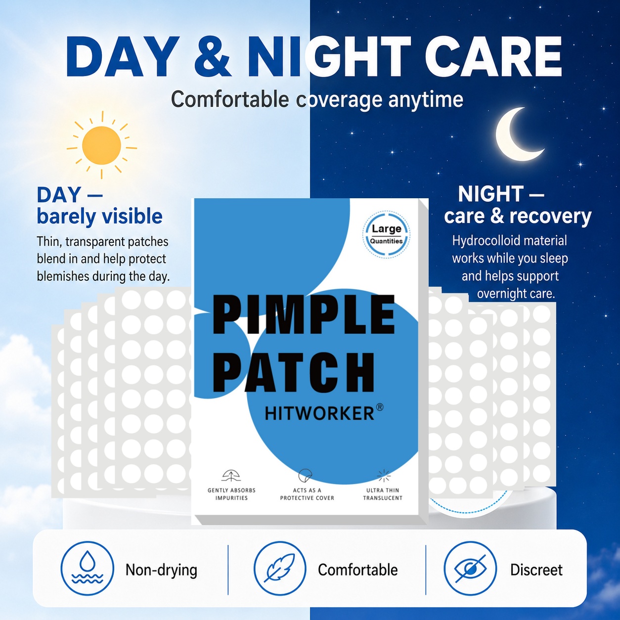 800Pcs Hydrocolloid Acne Pimpl - Skincare recension och pris