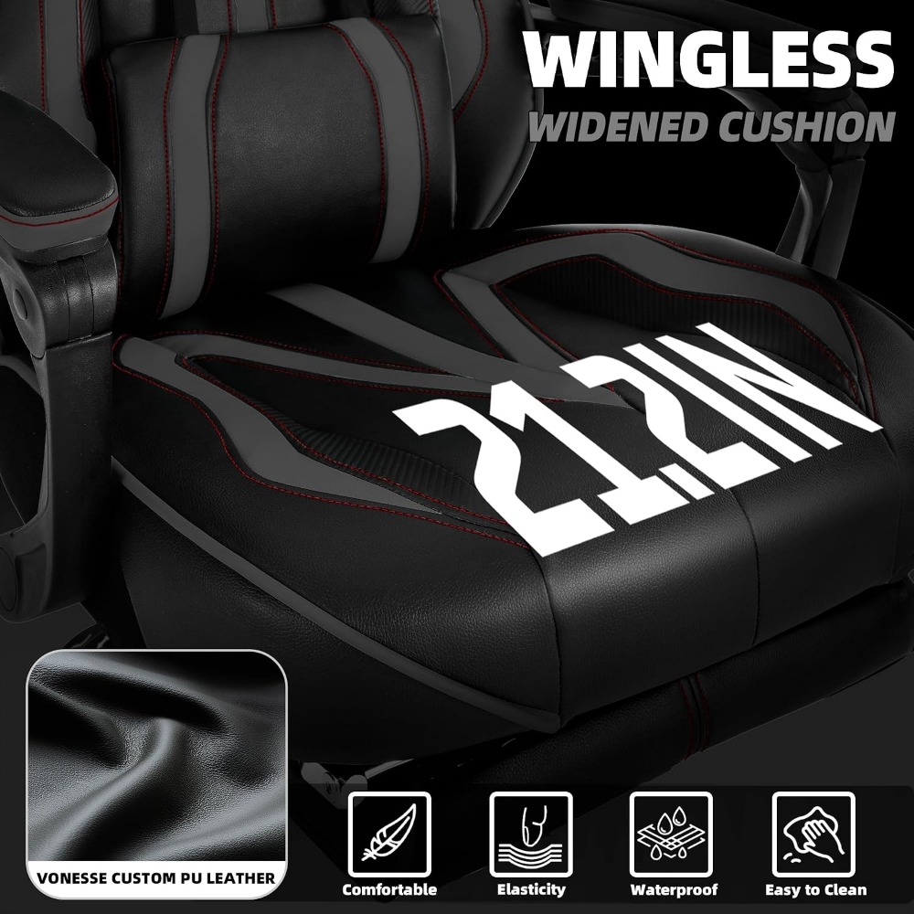 Ergonomic Reclining Gaming Cha - Massage recension och pris