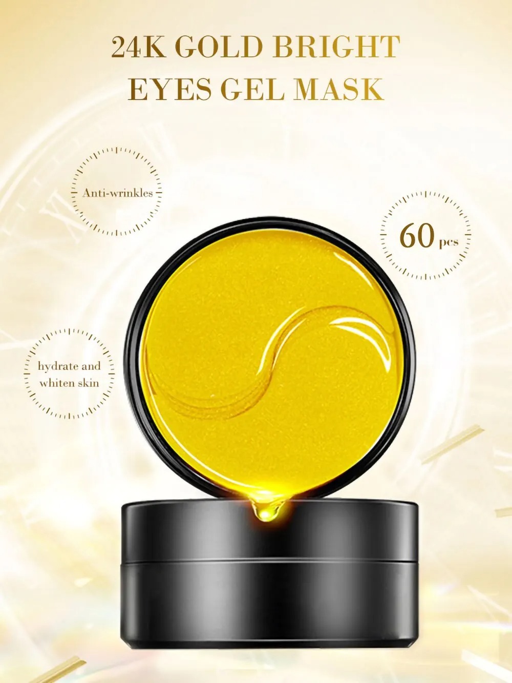 60pcs Golden Moisturizing Eye  - Collagen Under Eye Patches recension och pris