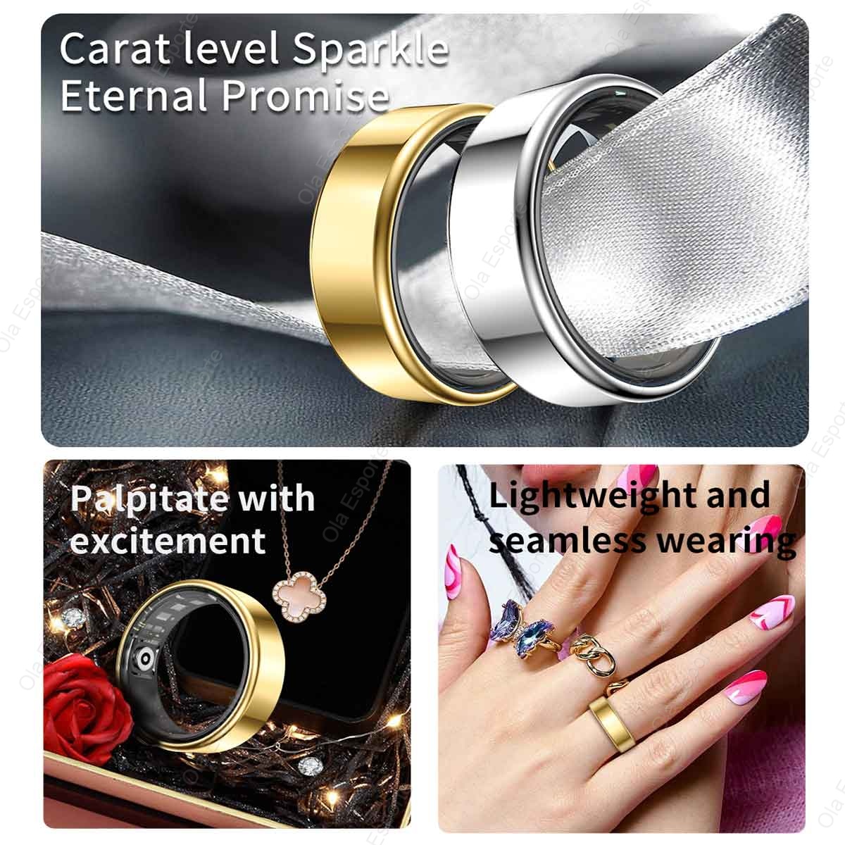 Titanium Alloy Smart Ring, Hea - Health Monitors recension och pris